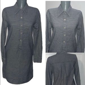 kate spade ♠️ long sleeve blue & white striped shirt dress flannel wear …